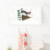 Wat is Leuk Kat die Kerstboom Omverduwt Kat Xma Spandoek (Insitu)