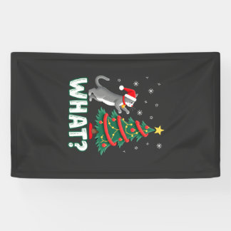 Wat is Leuker Katten duwen Kerstboom om Katten Ker Spandoek