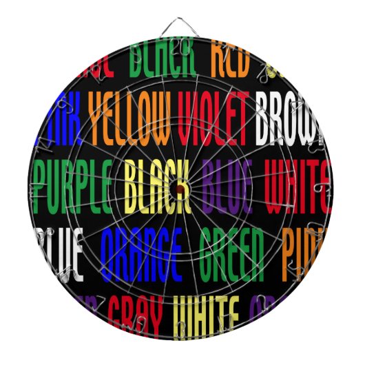 Wat is mijn kleur? dartbord (Voorkant)