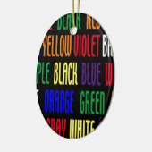 Wat is mijn kleur? keramisch ornament (Links)