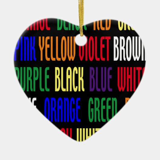 Wat is mijn kleur? keramisch ornament (Voorkant)