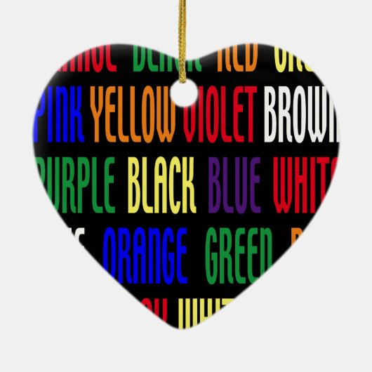 Wat is mijn kleur? keramisch ornament (Achterkant)