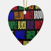 Wat is mijn kleur? keramisch ornament (Links)