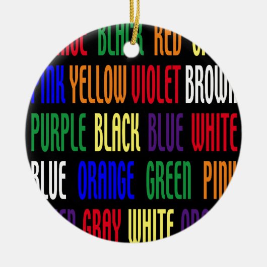 Wat is mijn kleur? keramisch ornament (Voorkant)