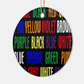 Wat is mijn kleur? keramisch ornament (Links)