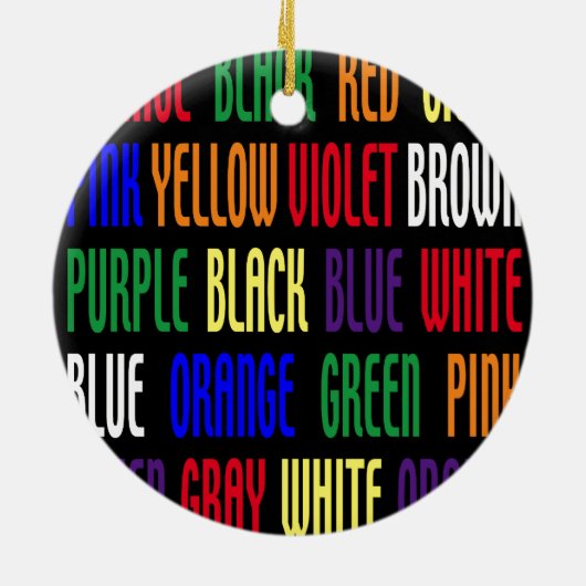Wat is mijn kleur? keramisch ornament (Achterkant)