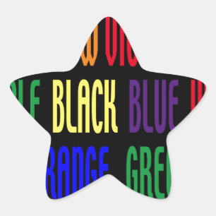 Wat is mijn kleur? ster sticker