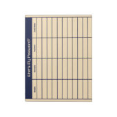 Wat is mijn wachtwoord donkerblauw en bisque Sjabl Notitieblok (Linkerzijde)