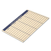 Wat is mijn wachtwoord donkerblauw en bisque Sjabl Notitieblok (Schuin)