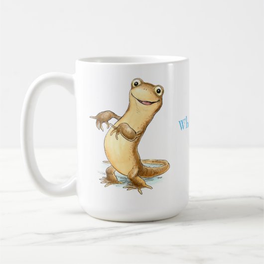 "Wat is newt?" Salamander-mok Koffiemok (Links)