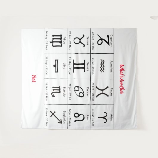 Wat is nog een Jaar Wandtapijt Wandkleed (Voorkant (horizontaal))