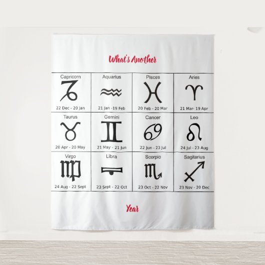 Wat is nog een Jaar Wandtapijt Wandkleed (Voorkant)