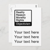 Wat is objectivisme? briefkaart (Voorkant / Achterkant)