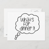 Wat is ons avondeten? Fun quote Briefkaart (Voorkant / Achterkant)