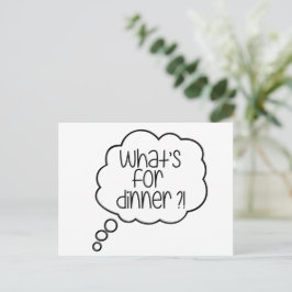 Wat is ons avondeten? Fun quote Briefkaart