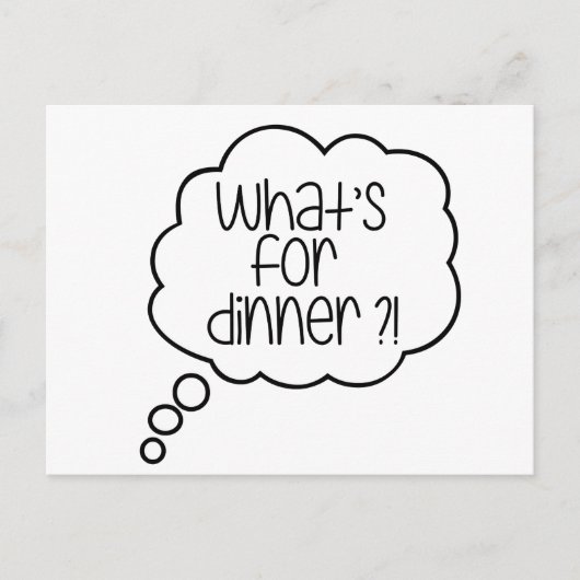 Wat is ons avondeten? Fun quote Briefkaart (Voorkant)