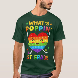 Wat is Poppin 1st graad terug naar school Pop het  T-shirt