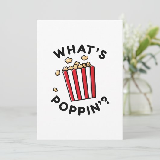 Wat is Poppin" Bedankkaart (Staand voorkant)