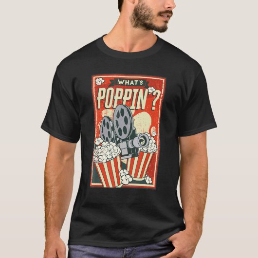 Wat is Poppin' Cinema Popcorn T-shirt (Voorkant)