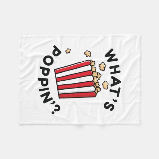 Wat is Poppin" Fleece Deken (Voorkant (Horizontaal))