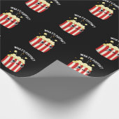 Wat is Poppin Funny Popcorn Pun Dark BG Cadeaupapier (Hoek)