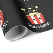 Wat is Poppin Funny Popcorn Pun Dark BG Cadeaupapier (Rol Hoek)