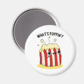 Wat is Poppin Funny Popcorn Pun Magneet (Voorkant / Achterkant)