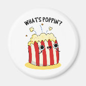 Wat is Poppin Funny Popcorn Pun Magneet (Voorkant)