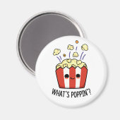 Wat is Poppin Funny Popcorn Pun Magneet (Voorkant / Achterkant)