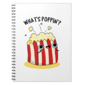 Wat is Poppin Funny Popcorn Pun Notitieboek (Voorkant)