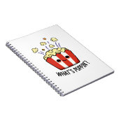 Wat is Poppin Funny Popcorn Pun Notitieboek (Rechterzijde)