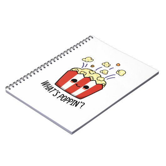 Wat is Poppin Funny Popcorn Pun Notitieboek (Linkerzijde)