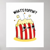 Wat is Poppin Funny Popcorn Pun Poster (Voorkant)
