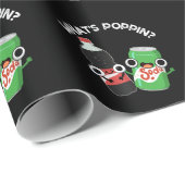 Wat is Poppin Funny Soda Pop Pun Dark BG Cadeaupapier (Rol Hoek)