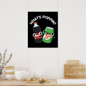 Wat is Poppin Funny Soda Pop Pun Dark BG Poster (Keuken)