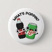 Wat is Poppin Funny Soda Pop Pun? Ronde Button 5,7 Cm (Voorkant)