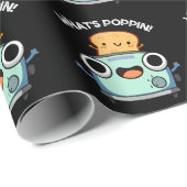 Wat is Poppin Funny Toast Pun Dark BG Cadeaupapier (Rol Hoek)