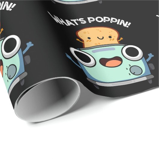 Wat is Poppin Funny Toast Pun Dark BG Cadeaupapier (Rol Hoek)