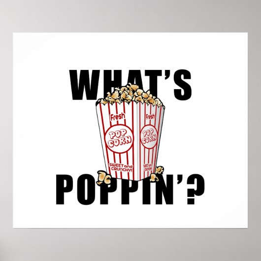 Wat is poppin? - PopCorn Poster (Voorkant)