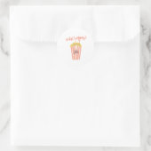 Wat is Poppin’ Popcorn Ronde Sticker (Tas)