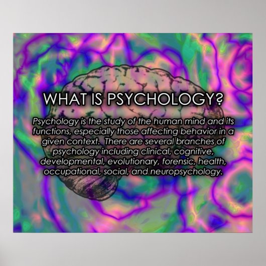 Wat is Psychologie? Poster *BIJGEWERKT* (Voorkant)