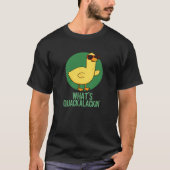 Wat is Quackalackin Funny Duck Pun Dark BG T-shirt (Voorkant)