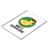 Wat is Quackalackin Grappige Eend Woordspeling Notitieboek (Linkerzijde)