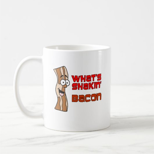 Wat is Shakin Bacon Cartoon Koffiemok (Links)