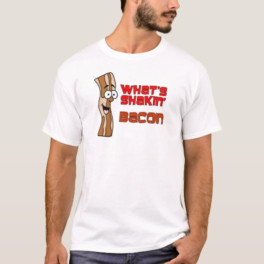 Wat is Shakin Bacon met Bacon Cartoon? T-shirt (Voorkant)