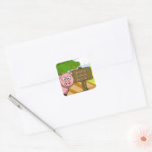 WAT IS SHAKIN BACON SCHATTIGE VARKEN VIERKANTE STICKER (Envelop)