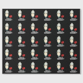 Wat is Shakin Funny Cherry Milkshake Pun Dark BG Cadeaupapier (Vlak)
