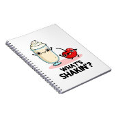 Wat is Shakin Funny Cherry Milkshake Pun Notitieboek (Rechterzijde)