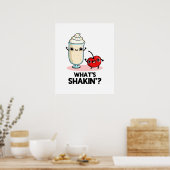 Wat is Shakin Funny Cherry Milkshake Pun Poster (Keuken)