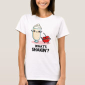 Wat is Shakin Funny Cherry Milkshake Pun T-shirt (Voorkant)